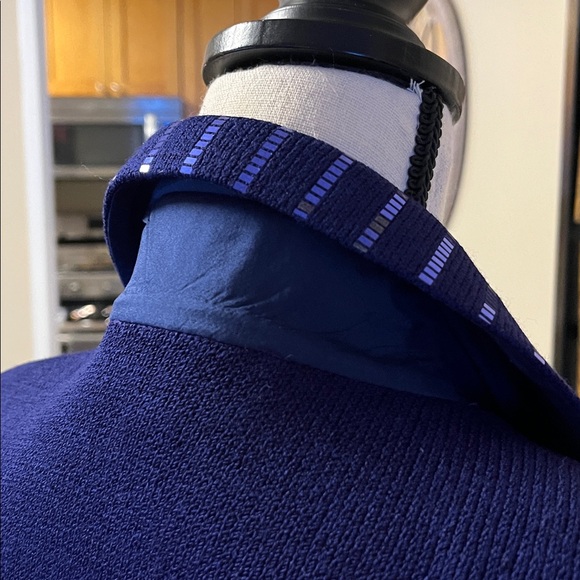 St. John new 2 piece suit, blue/purple, size 8, made in USA, sparkly skirt! - Picture 6 of 17